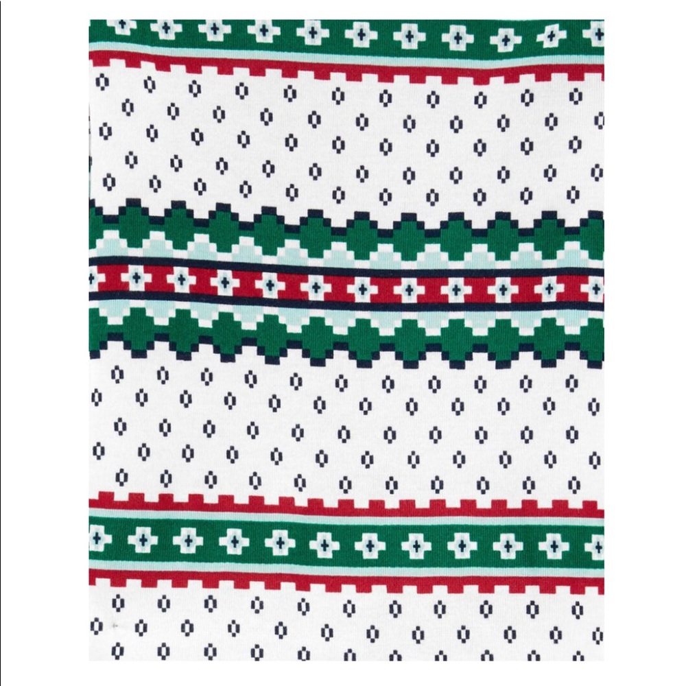 Carter’s Kids Fair Isle Winter Christmas Shirt and Pants Pajamas - Picture 2 of 2